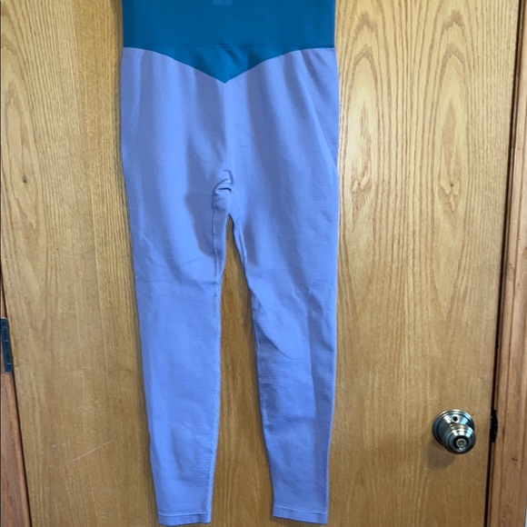 DSG Blue/Green and Light Purple Leggings with Stretchy Ribbed fabric Sz Sm - Picture 6 of 8